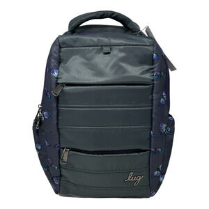 Lug Hopper Backpack Butterfly Gray Medium Sized Travel Multi Pockets Organizer